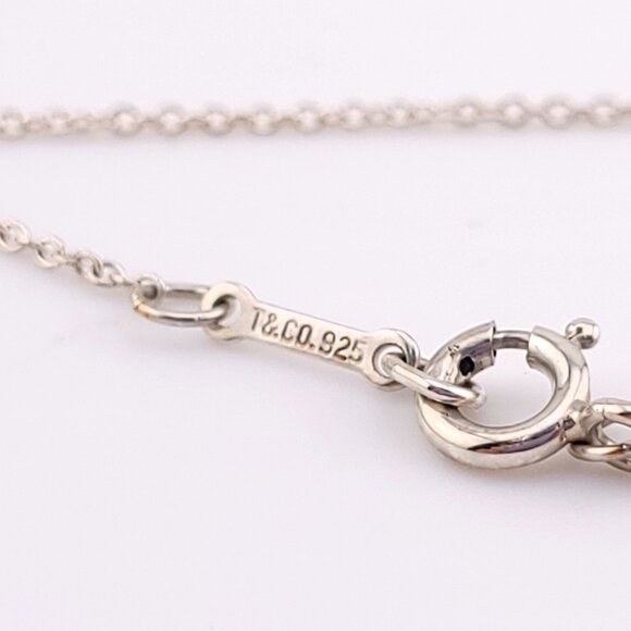 Tiffany & Co. Sterling Silver Paloma Picasso X Kiss Pendant Necklace 16"inch - Picture 10 of 13